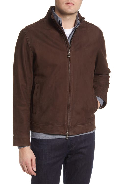 Men's Nubuck Leather Bomber Jacket - Image 3