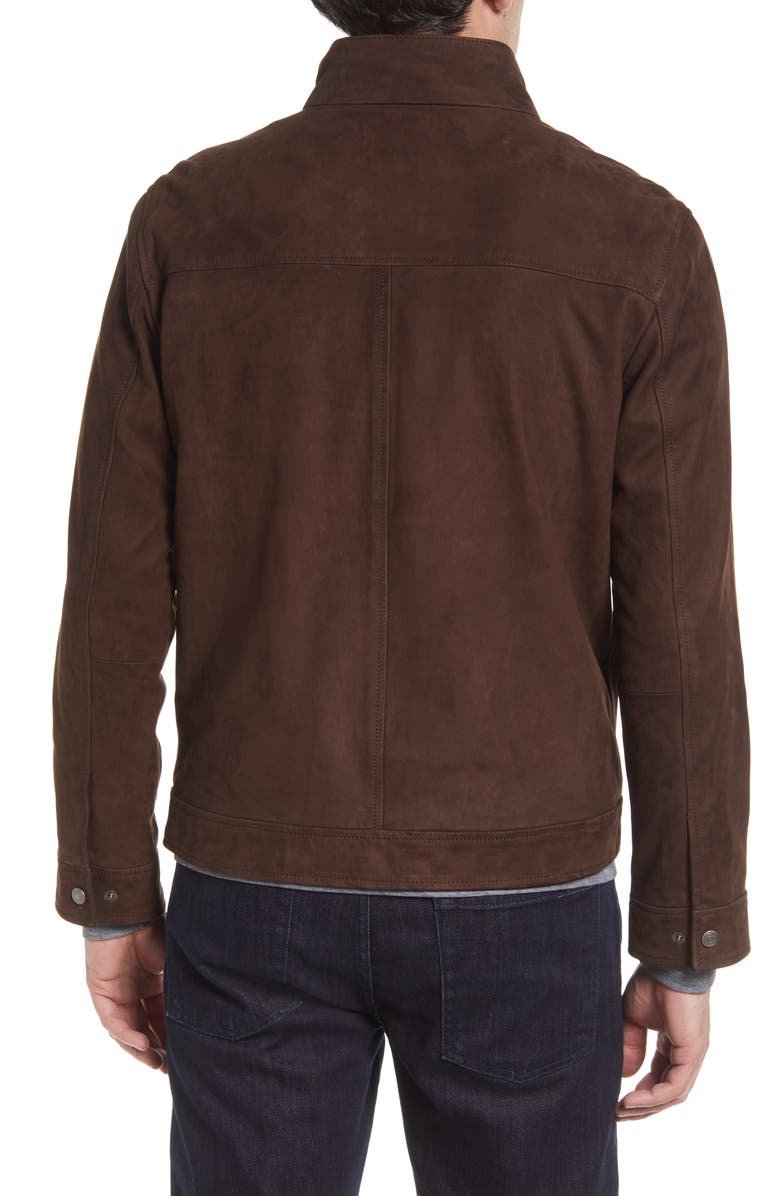 Men's Nubuck Leather Bomber Jacket - Image 2