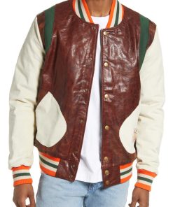 Dedication Leather Varsity Jacket