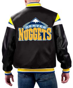 NBA Denver Nuggets Leather Jacket For Men and Women