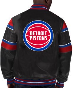 NBA Detroit Pistons Leather Jacket For Men and Women