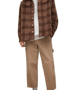 Nikko Plaid Fleece Button-Up Shirt Jacket