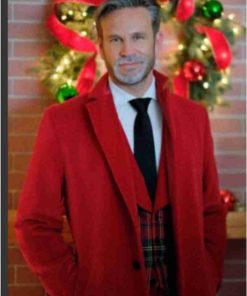 Lights Camera Christmas Brad Red Coat