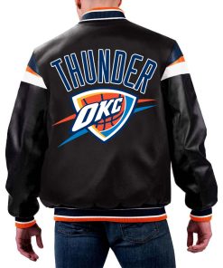 NBA Oklahoma City Hunder Leather Jacket For Men and Women