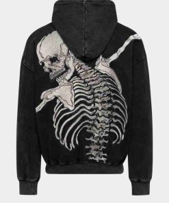 R.O.D Godspeed Skull Black Washed Hoodie